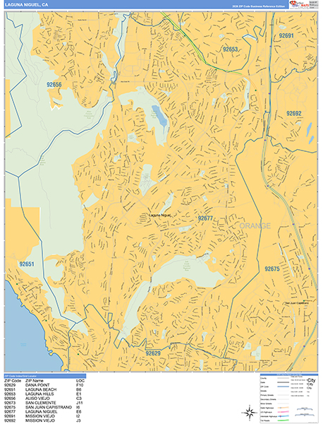 Laguna Niguel Map Basic Style